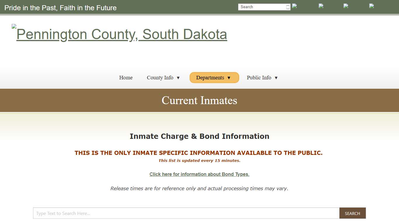 Current Inmates - Pennington County, South Dakota